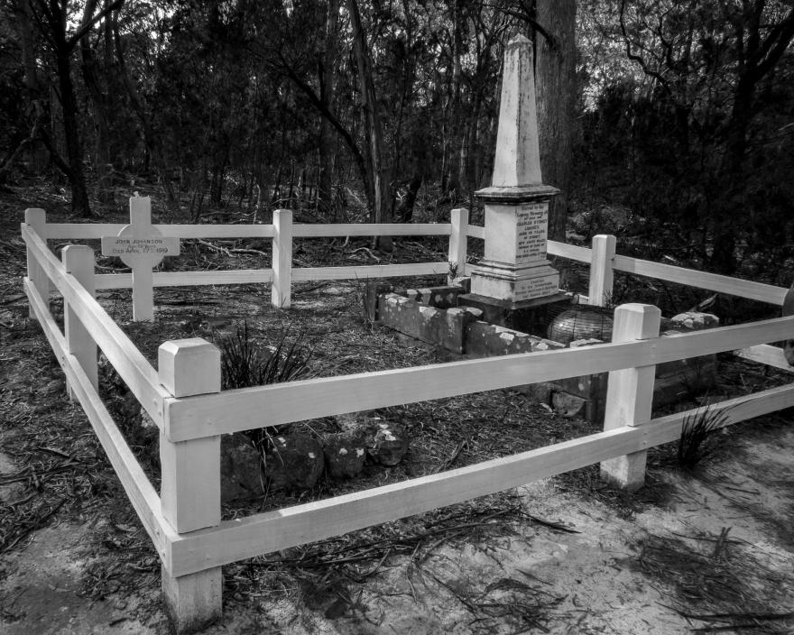 Grave with fence
