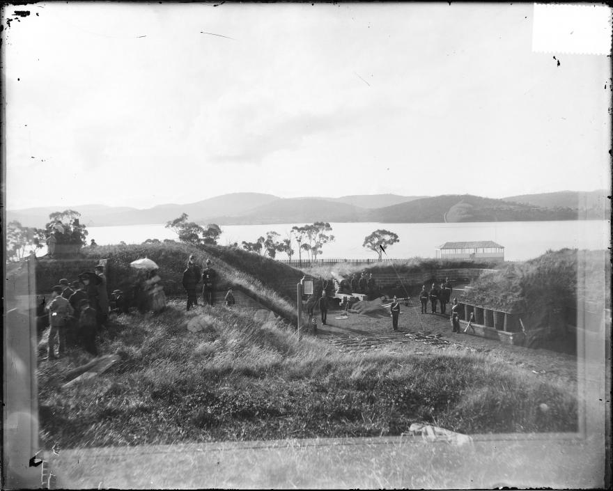 Scene with river in background