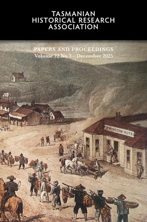 Journal cover - street scene with buildings, street and people